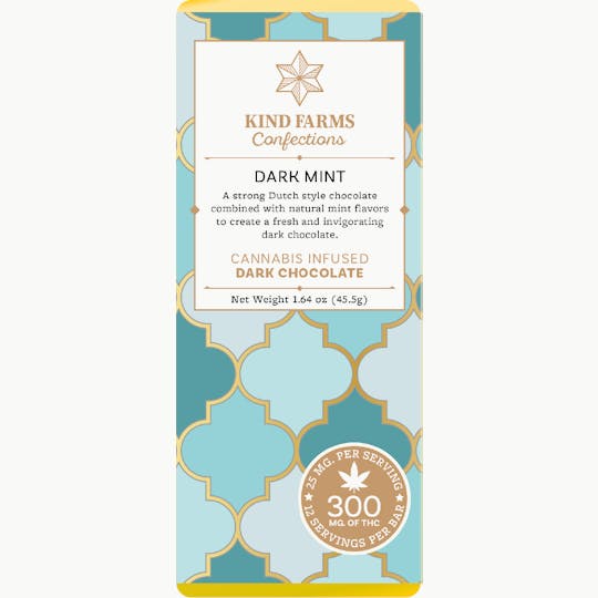 Kind Farms Reserve - Dark Mint Bar 300mg THC - Kind Farms Confections - 1