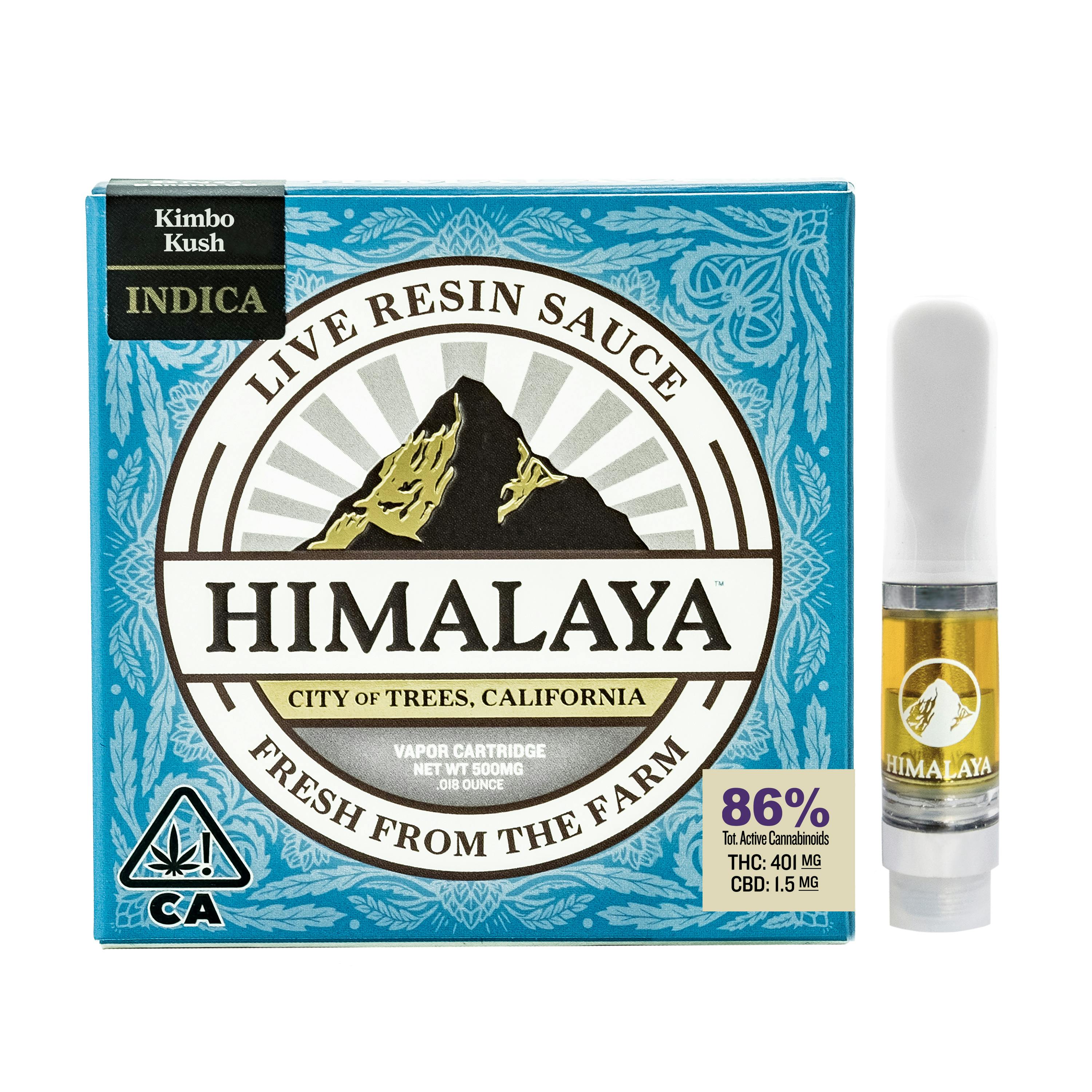 HIMALAYA - Kimbo Kush (Live Sauce) Cartridge - 0.5G - 1