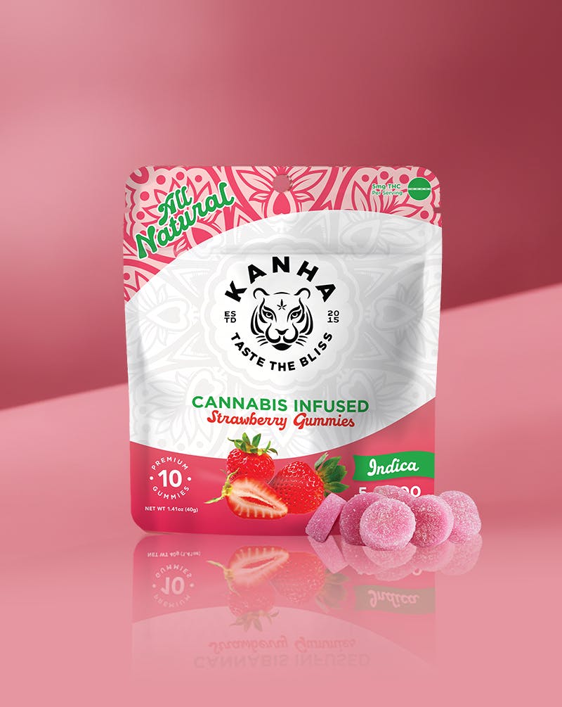 KANHA - Strawberry | Classic | Indica | 100mg THC | 10-pack - 1
