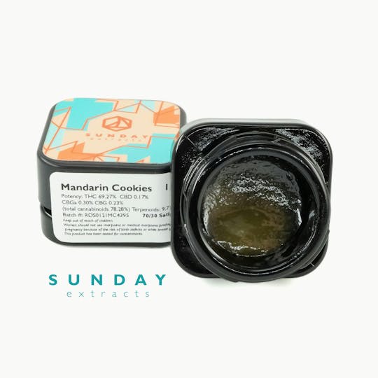 Sunday Extracts - 1g Concentrate Mandarin Cookies - 1