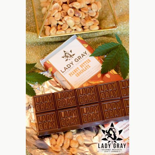 Lady Gray Gourmet Medibles - Peanut Butter Chocolate Bar - 50mg - 1