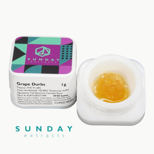 Sunday Extracts - 1g Concentrate Grape Durbs - 1