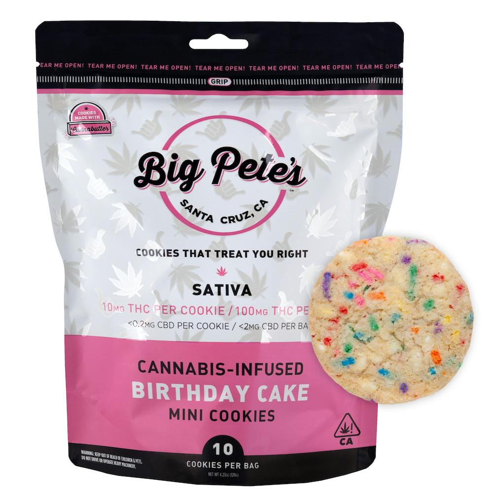 Big Pete's Treats - Birthday Cake Cookies 100mg Sativa (10pk) - 1