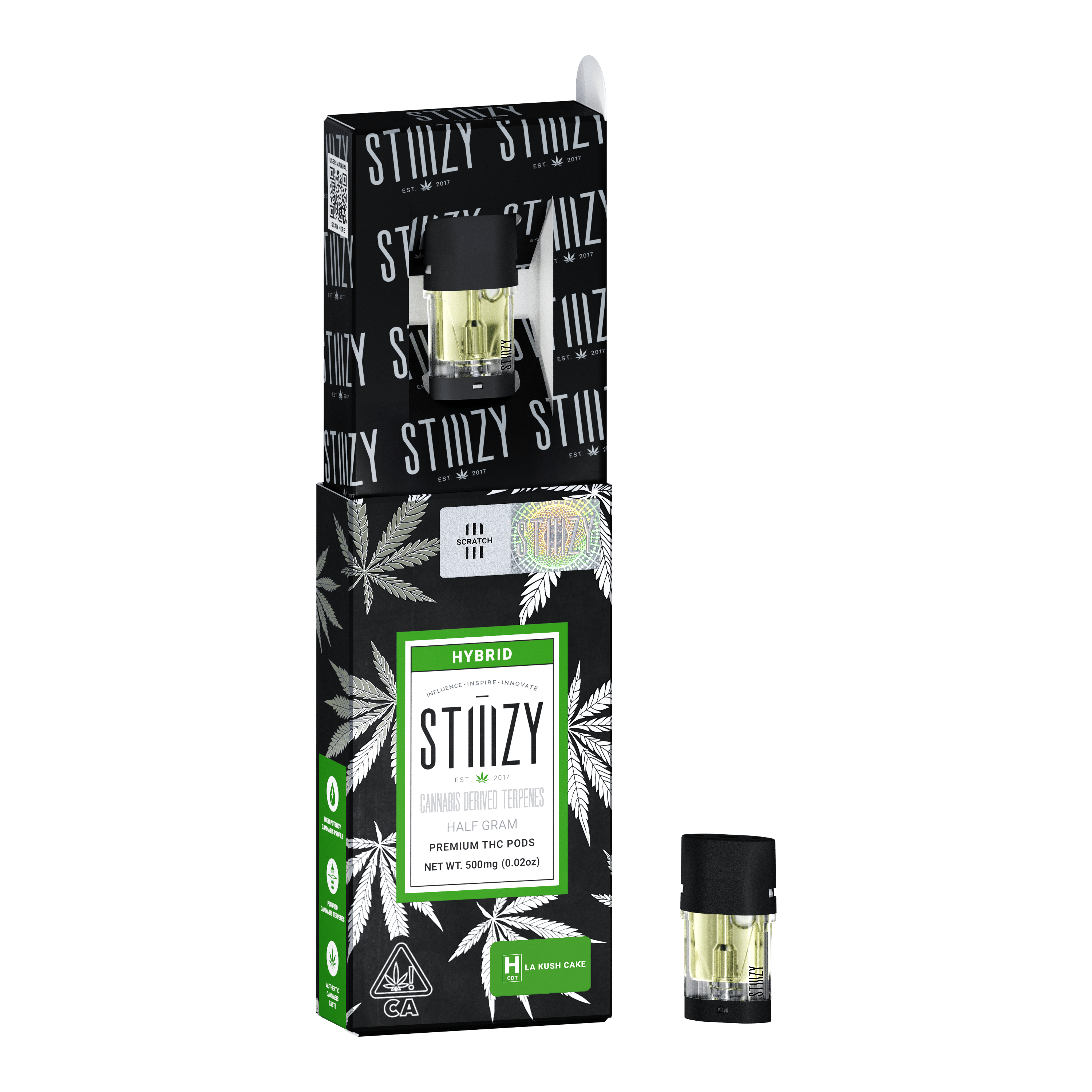 STIIIZY - Vape Cartridge - LA KUSH CAKE .5G CDT Pod - STIIIZY - 1