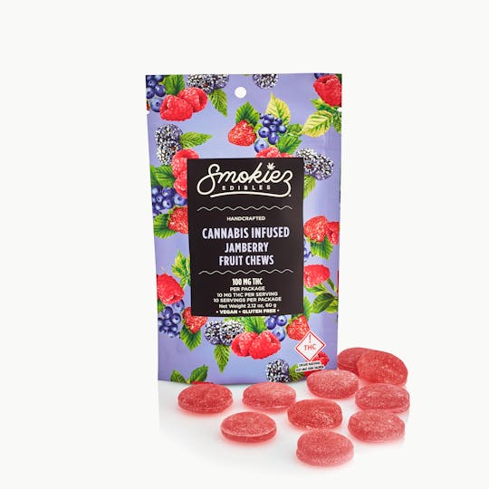 Smokiez Edibles - Jamberry Fruit Chews, 100 mg - CO - 1
