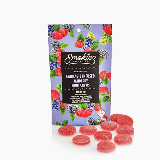 Smokiez Edibles - Jamberry Fruit Chews | 100mg | 10ct | 100mg/ea - 1