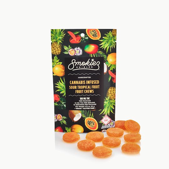 Smokiez Edibles - Sour Tropical Fruit Fruit Chews, 100 mg - CO - 1
