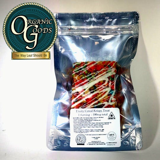 Organic Goods - OG Fruity Krispy Treat Bar w/Hash Rosin & Premium Concentrate 100 MG - 1