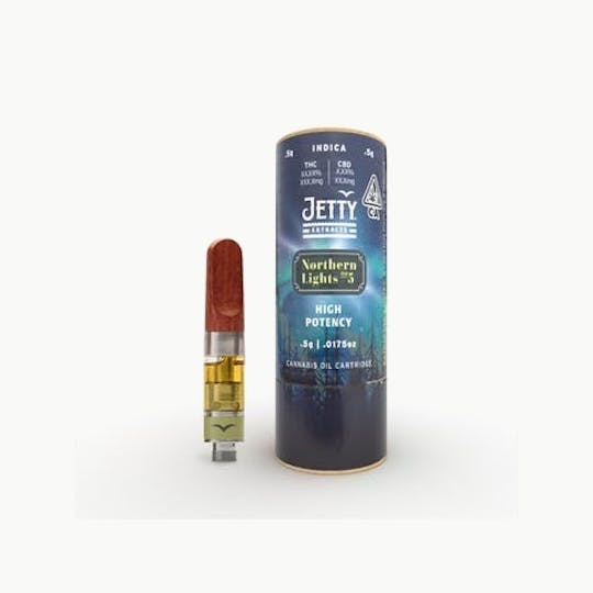 Jetty Extracts - Northern Lights #5 HIGH THC Cartridge .5g - 1