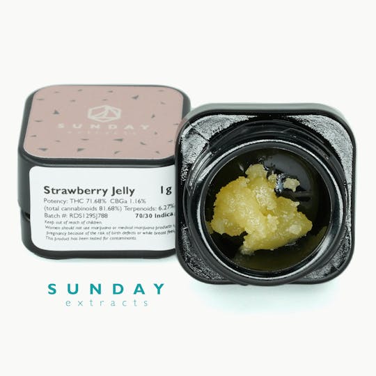 Sunday Extracts - 1g Concentrate Strawberry Jelly - 1