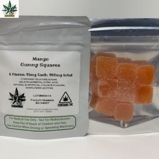 Organic Goods - 200mg Mango Gummy Squares - 1