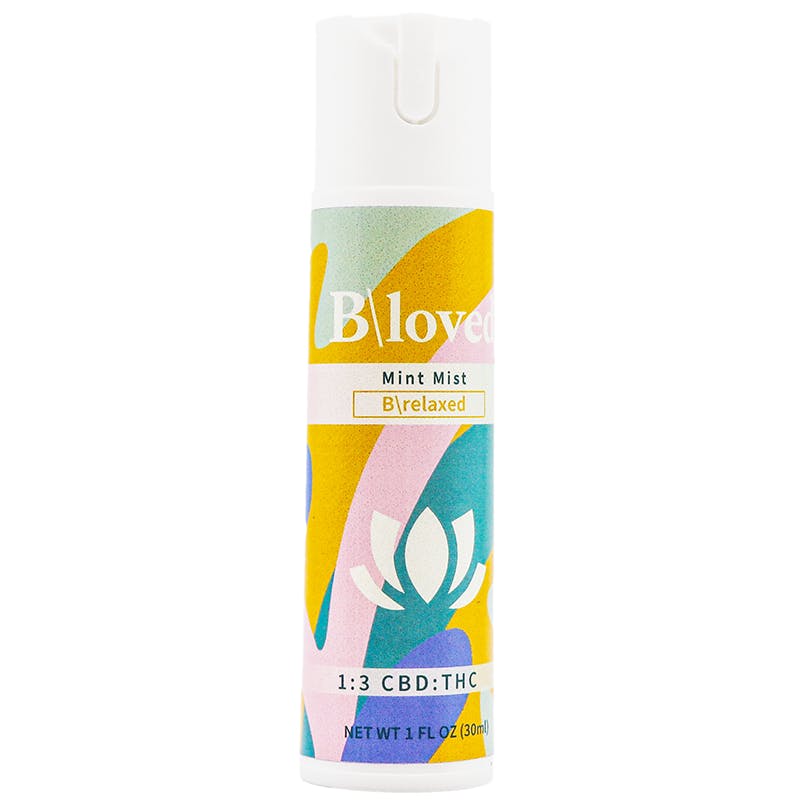 B/loved - B/loved | B/Relaxed 1:3 Mint Mist Spray | 75mg THC:225mg CBD | 30mL - 1