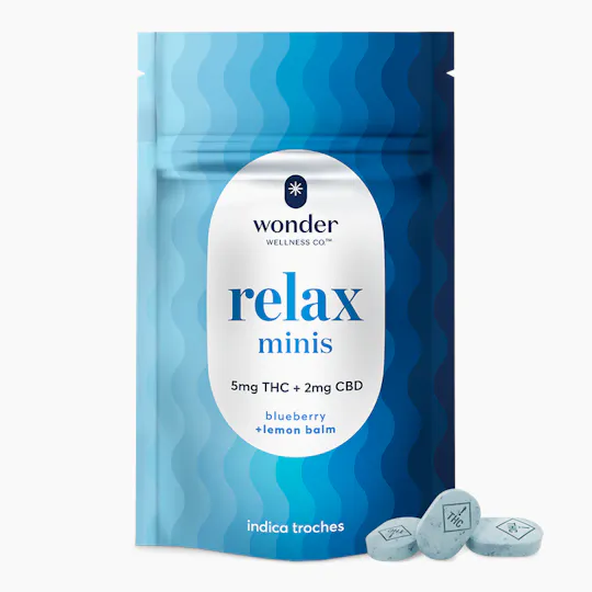 * Wonder Wellness Co. - Wonder | Relax | Blueberry 5:2 Mini Troches | 200mg | 40ct | 5mg/ea - 1