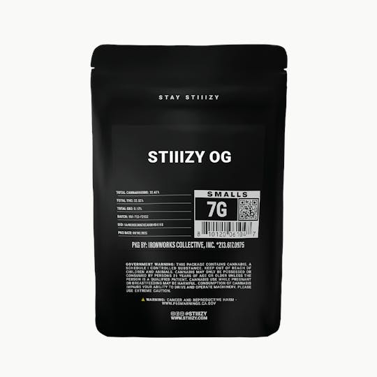 STIIIZY - - OG - 7G Black Label Mylar - 1