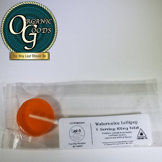 Organic Goods - Watermelon Lollipop made with Hash Rosin and Premium Concentrates 100mg - 1