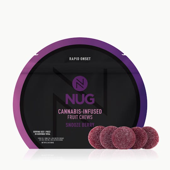 NUG - 1:1 Snooze Berry 200mg CBN:THC Relax Fruit Chews - 1