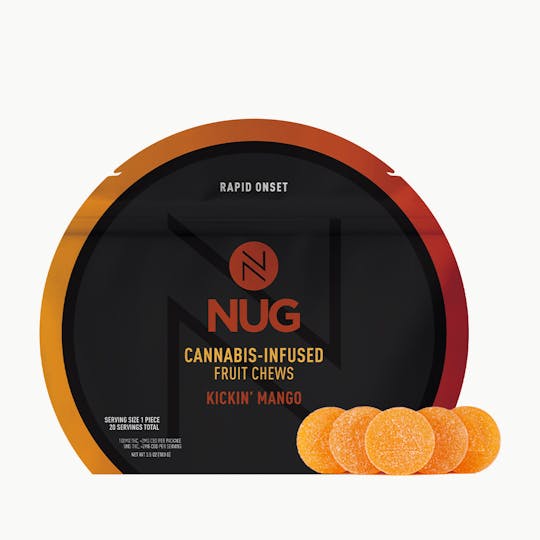 NUG - Kickin' Mango 100mg Uplift Fruit Chews - 1