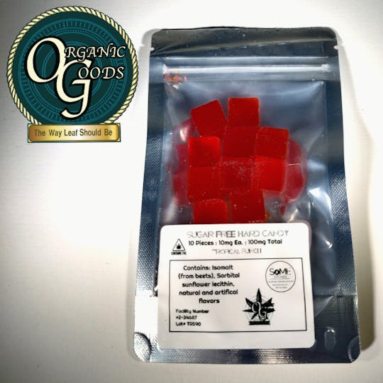 Organic Goods - 100mg Sugar Free Tropical Punch Hard Candy - 1
