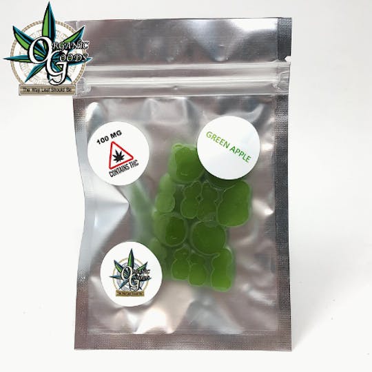 Organic Goods - 100mg Hybrid Green Apple Gummies - 1