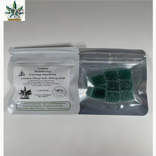 Organic Goods - 200mg Indica Blueberry Gummy Squares - 1