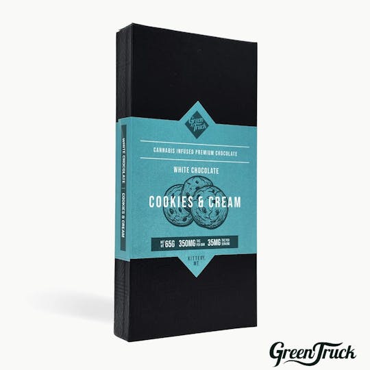 Green Truck - Premium Cannabis Chocolate Bar - Cookies & Cream (350 MG) - 1