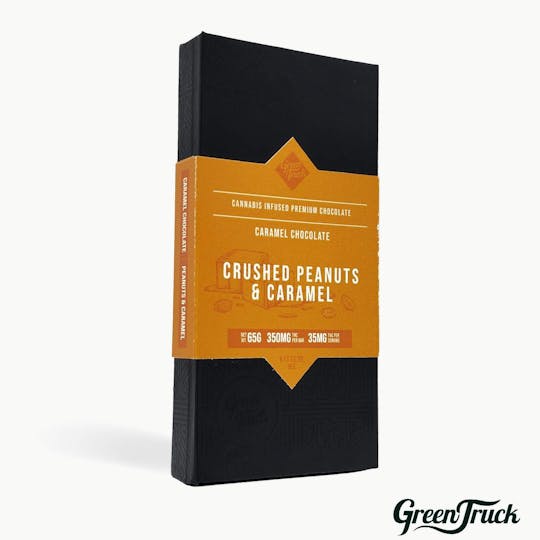 Green Truck - Premium Cannabis Chocolate Bar - Crushed Peanuts & Caramel (350 MG) - 1