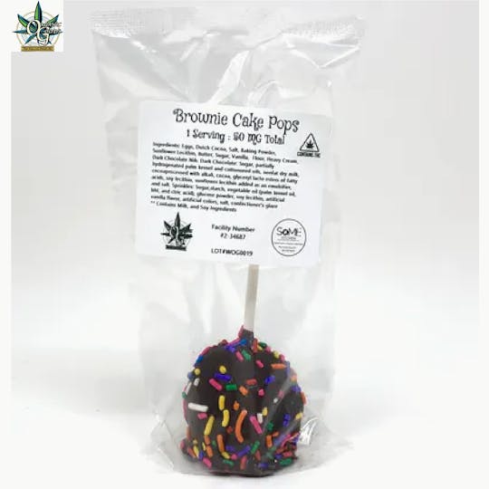 Organic Goods - 50 MG Dark Chocolate Sprinkled Brownie Cake Pop - 1