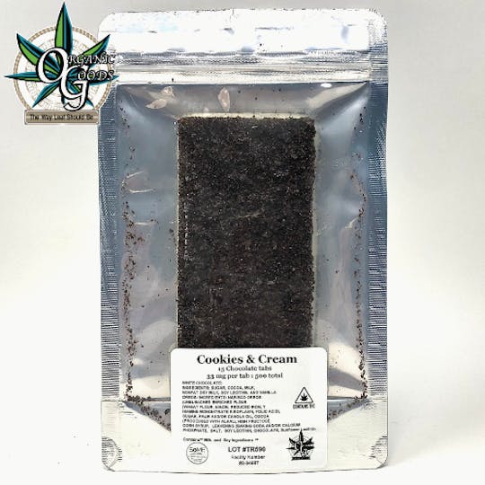 Organic Goods - 500mg Cookies & Cream Chocolate Bar - 1