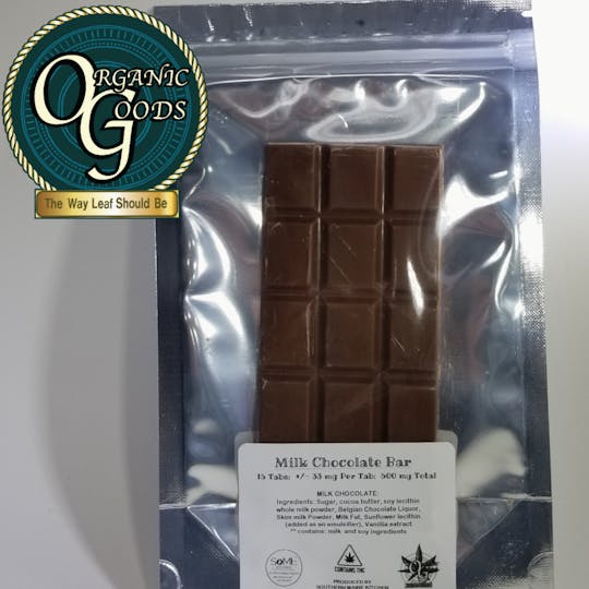 Organic Goods - OG Milk Chocolate Bar w/ Hash Rosin and Premium Concentrates 500 MG - 1