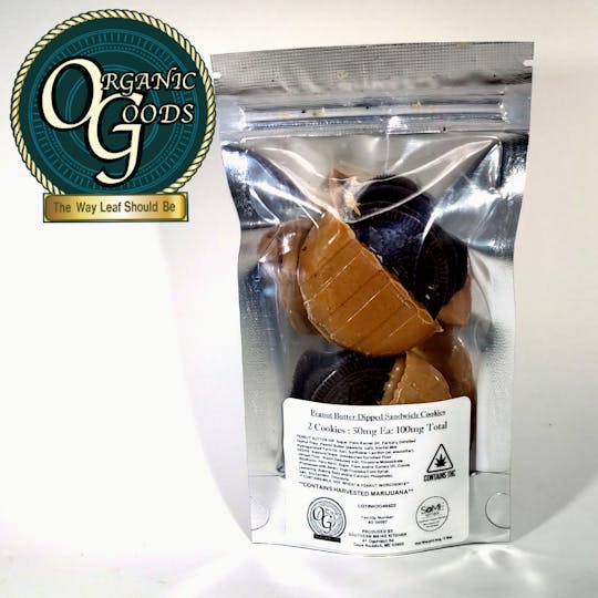 Organic Goods - OG Peanut Butter Dipped Sandwich Cookies 100 MG - 1