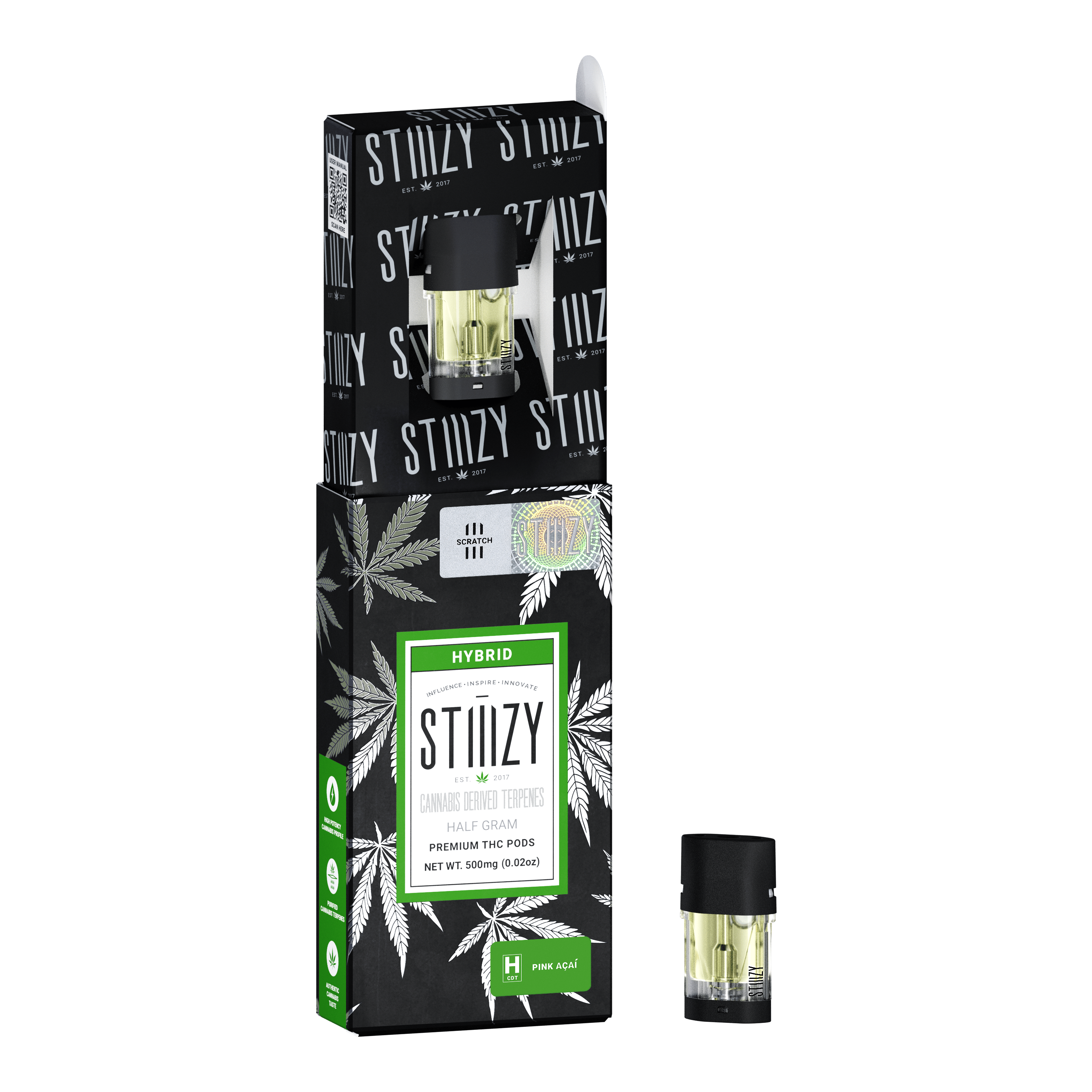 STIIIZY - Vape Cartridge - PINK ACAI .5G CDT Pod - STIIIZY - 1