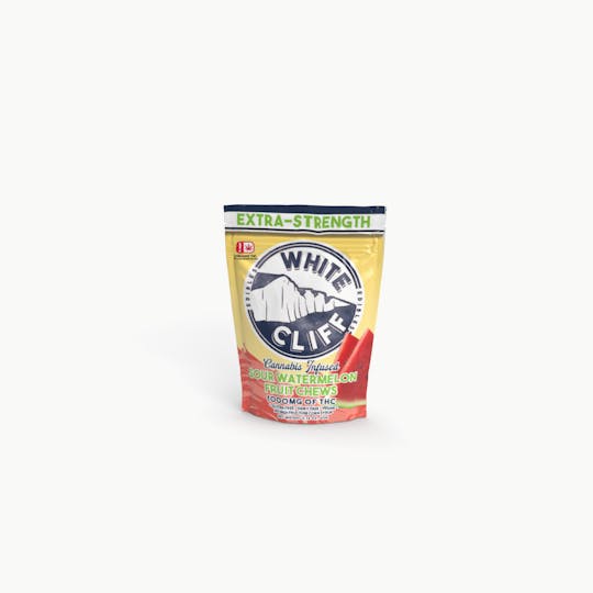 White Cliff - White Cliff Watermelon Sour THC Fruit Chews 1000mg, 10, 100mg Pieces - 1