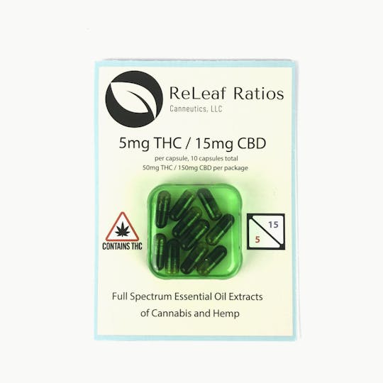 Indico - Releaf Ratios 5mg THC: 15mg CBD - 1