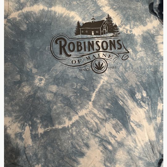 Robinsons of Maine LLC - T Shirt, custom, handmade indigo tie dye - size 2XL - 1