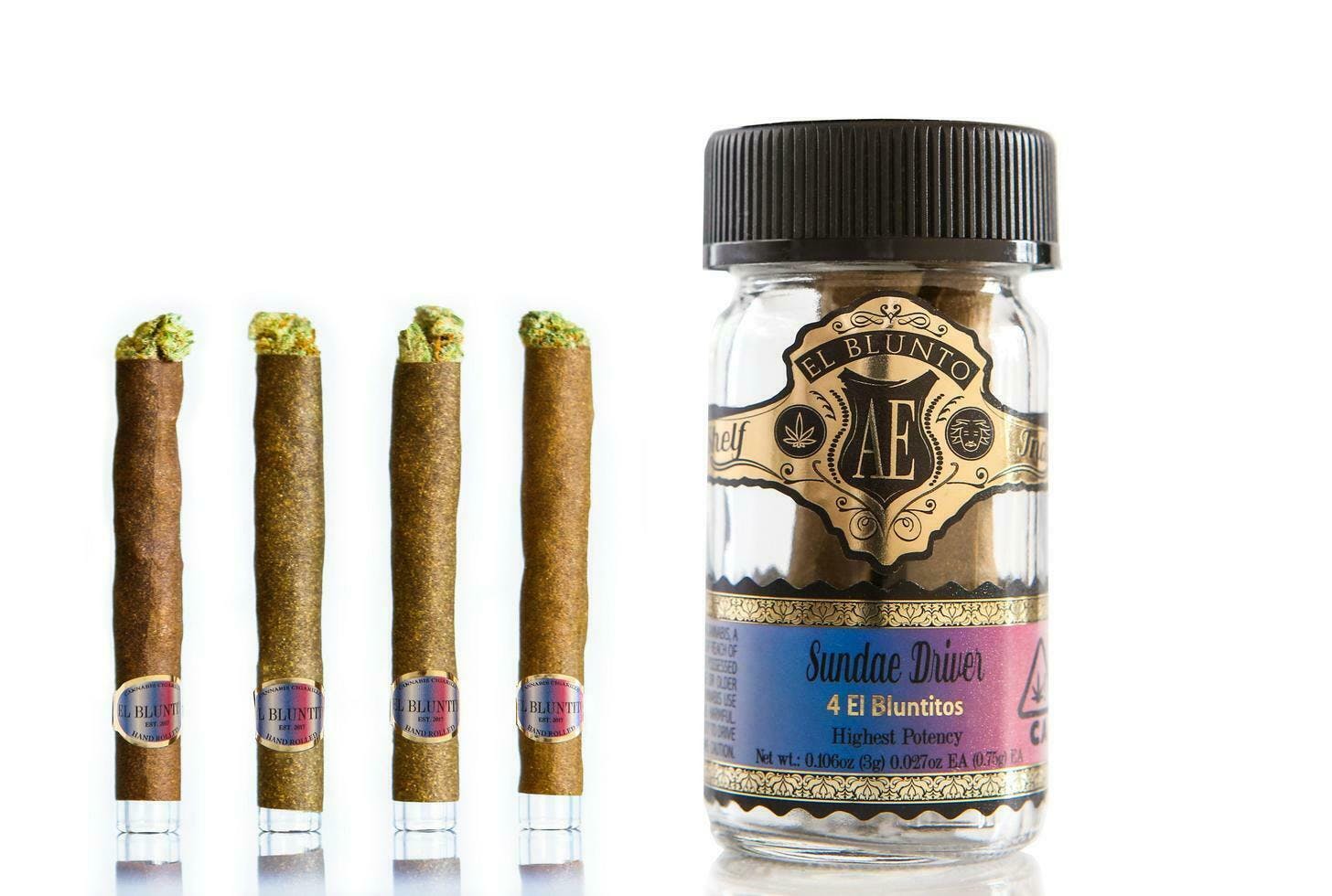 El Blunto by Albert Einstone's - El Bluntito 4-Pack - Sundae Driver - 4 x .75G [Mini Blunt] - 1