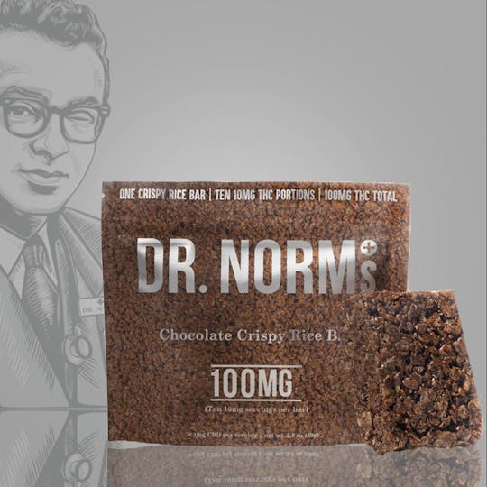 Dr. Norm's - Gluten-Free Chocolate Crispy Rice Bar 100mg - 1