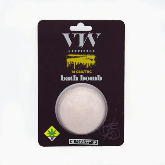 Six Fifths - Raspberry Vanilla Bath Bomb | Bath | THC:CBD 100mg:100mg - 1