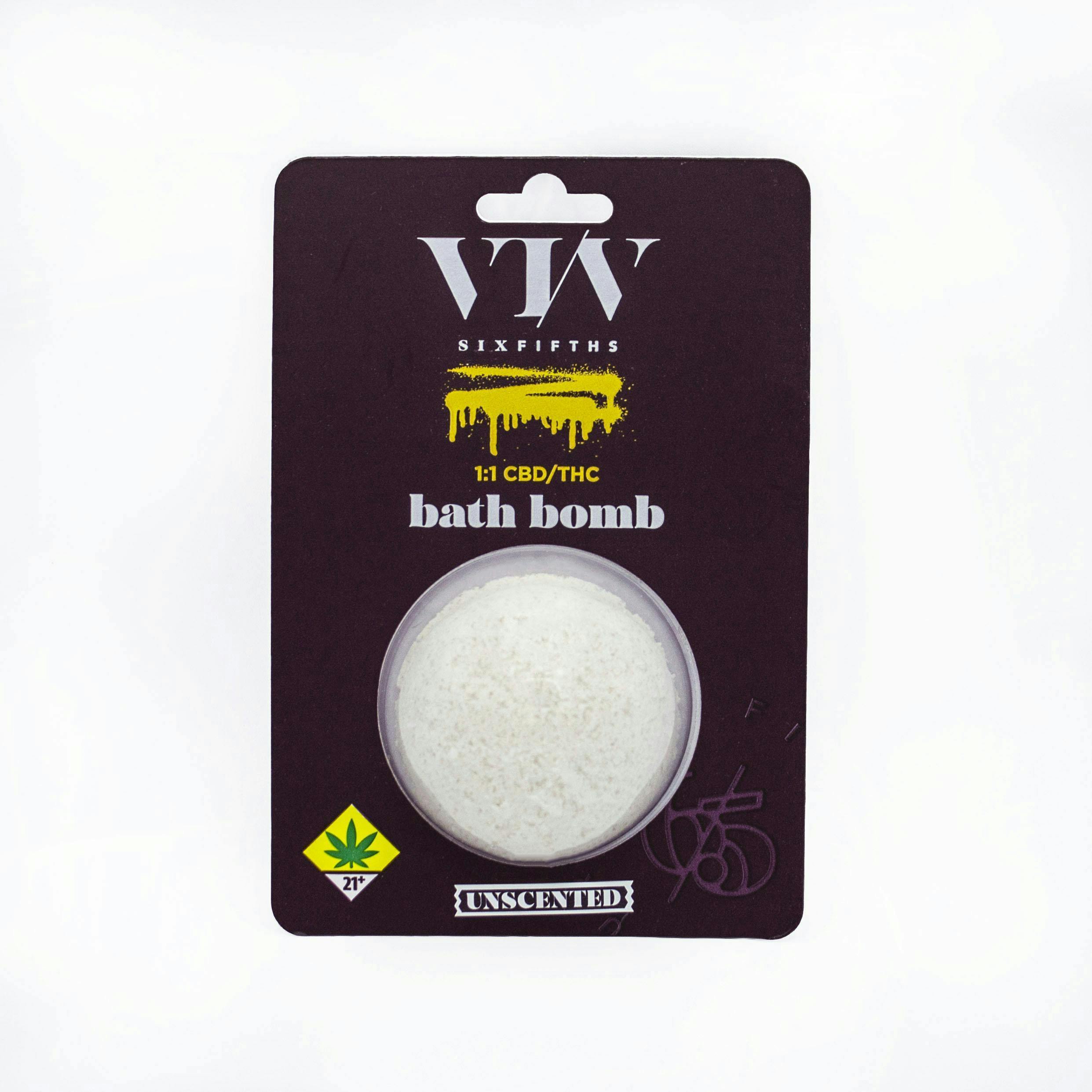 Six Fifths - Six Fifths | Unscented Bath Bomb | Bath | THC:CBD 100mg:100mg - 1