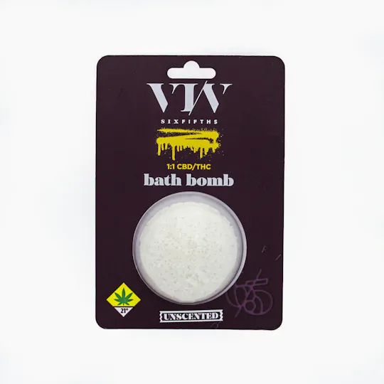 Six Fifths - Six Fifths | Unscented Bath Bomb | Bath | THC:CBD 100mg:100mg - 1