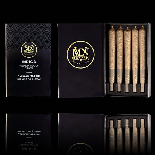 Maven Genetics - Cherry Gas x Blueberry Skunk - Dual Blend Preroll 5 Pack - 1