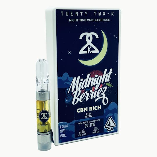Twenty Two K / 22k - 22K - Midnight Berries - CBN Rich - Cartridge - 1.0ml - 1