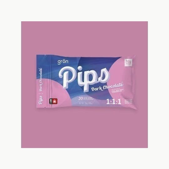 Grön Edibles - Grön 1:1:1 Dark Chocolate Pips - CBD/CBN/THC - 1