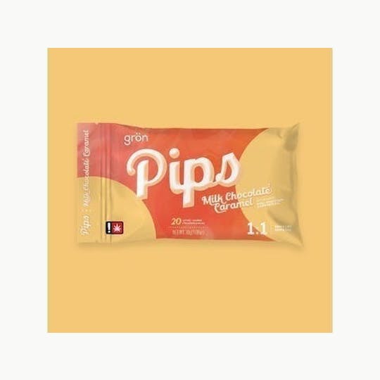 Grön Edibles - Grön 1:1 Milk Chocolate Caramel Pips - CBD/THC - 1