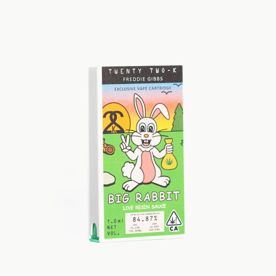 Twenty Two K / 22k - 22K x Freddie Gibbs Colab - Big Rabbit- Live Resin Cartridge - 1