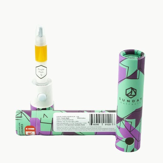 Sunday Extracts - 1g Cured Resin Klik - Purple Majik - 1