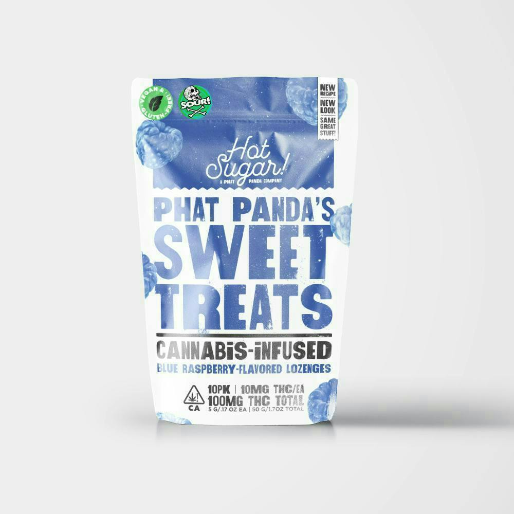 Hot Sugar! - Hot Sugar!| Sweet Treats| Sour Blue Raspberry Edibles| 100mg| 10ct| 10mg/ea - 1