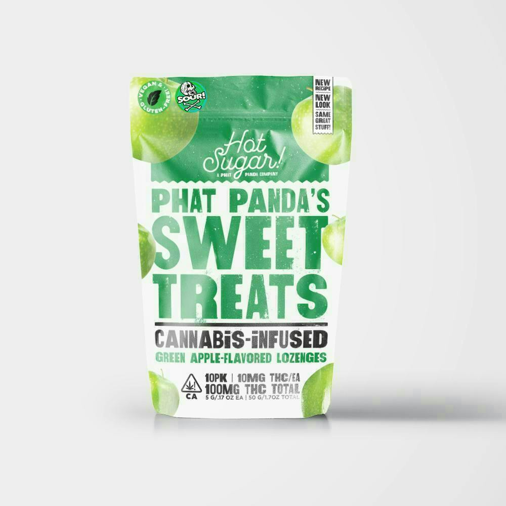 Hot Sugar! - Sweet Treats | Sour Green Apple Mints | 100mg | 10ct | 10mg/ea - 1