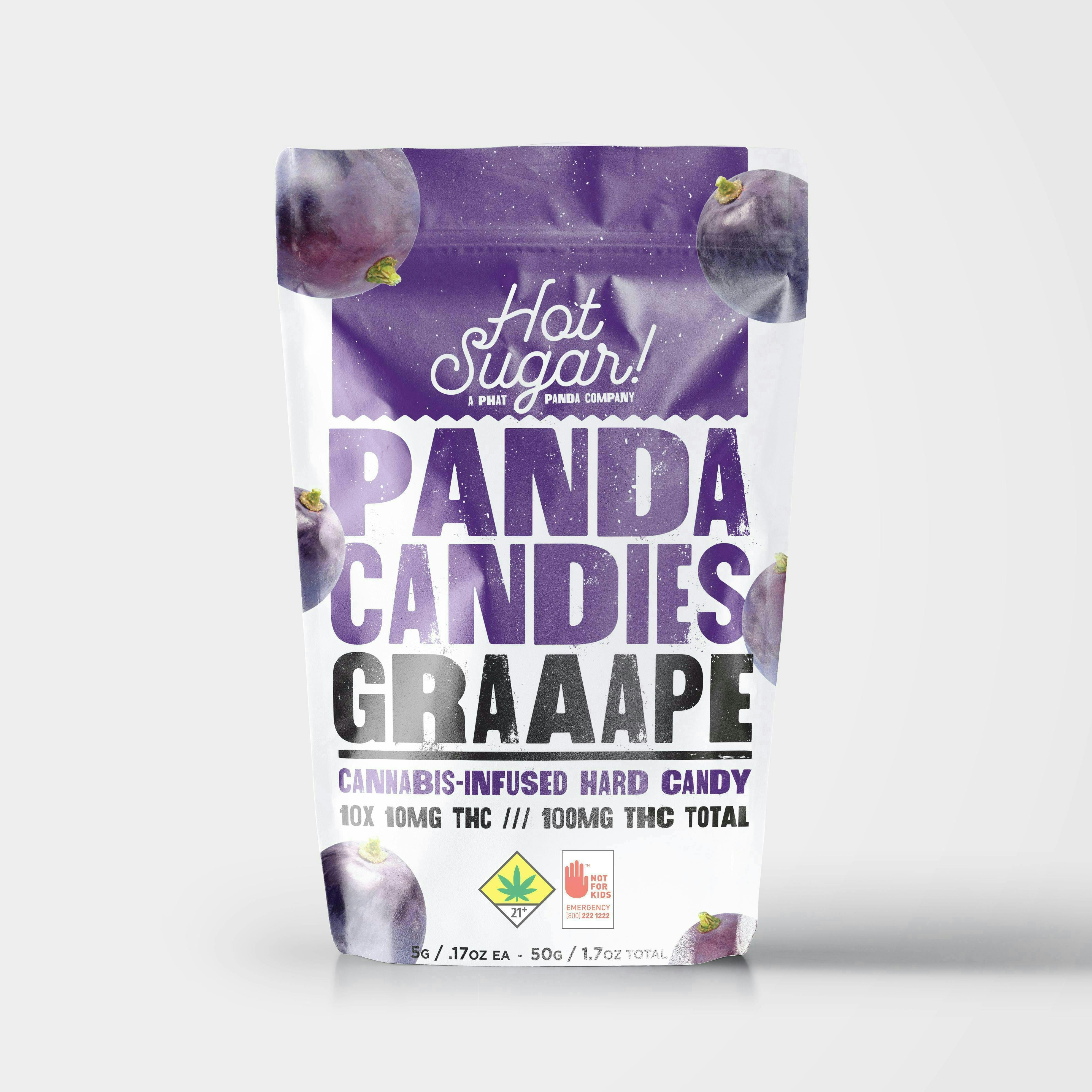 Hot Sugar! - Hot Sugar! | Panda Candies | Grape Edibles | 100mg | 10ct | 10mg/ea. - 1