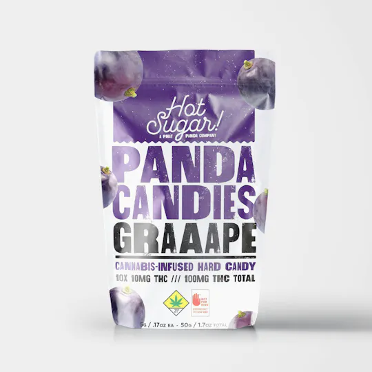 Hot Sugar! - Hot Sugar! | Panda Candies | Grape Edibles | 100mg | 10ct | 10mg/ea. - 1