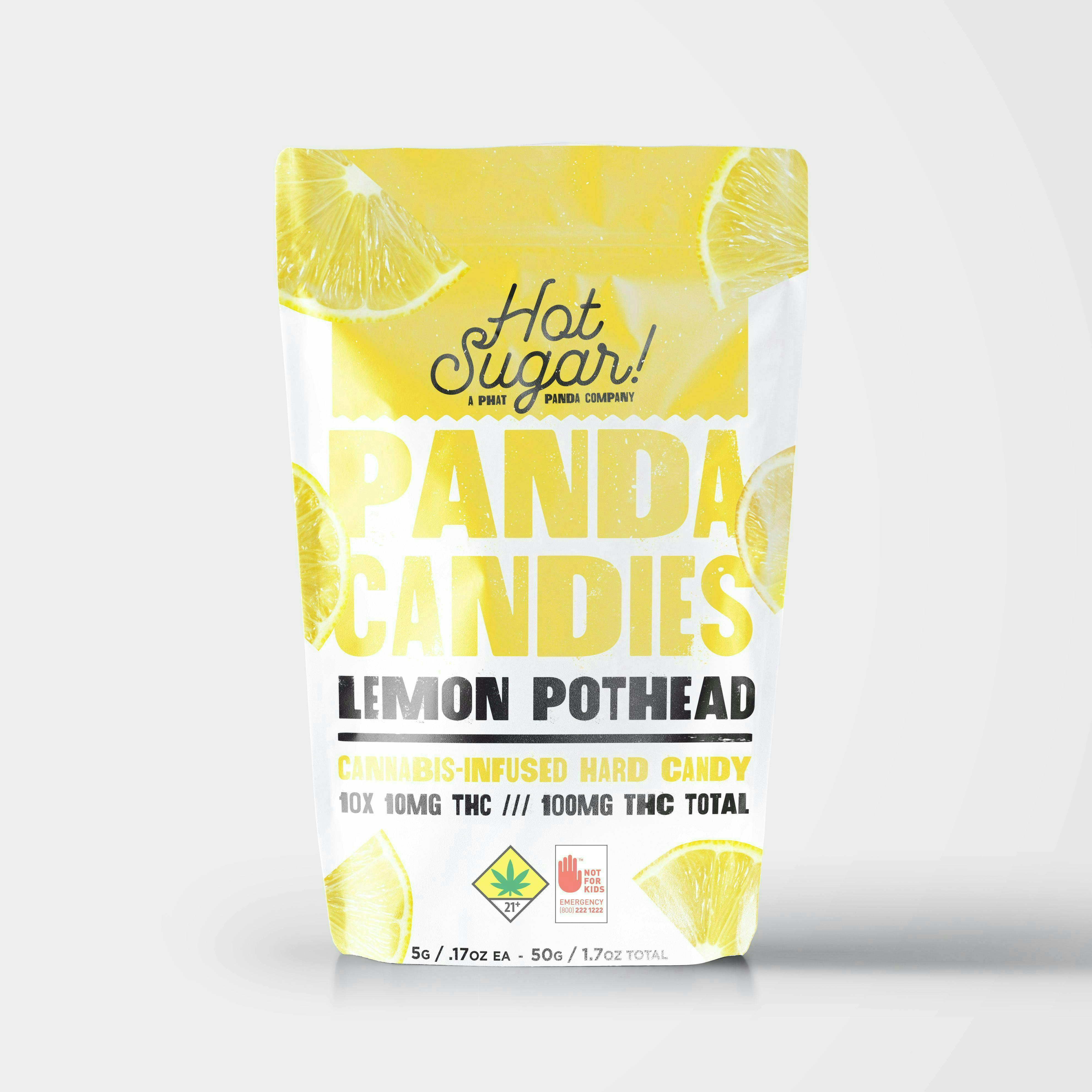 Hot Sugar! - Hot Sugar! | Panda Candies | Lemon Gummies | 100mg | 10ct | 10mg/ea - 1